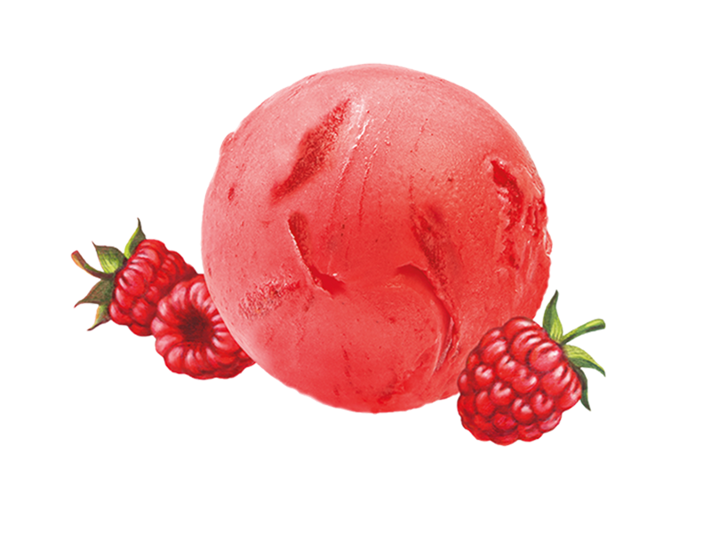 Hallonsorbet