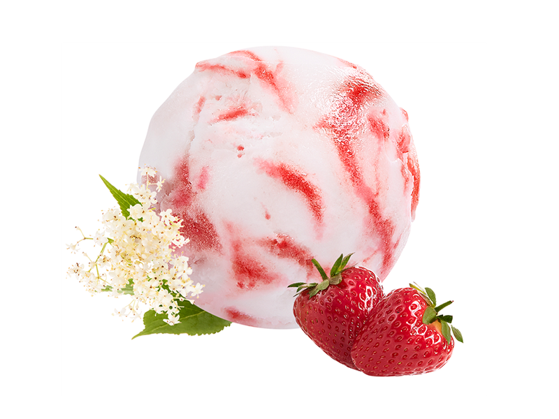 FläderJordgubb sorbet