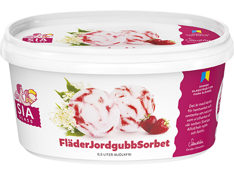 FläderJordgubb sorbet