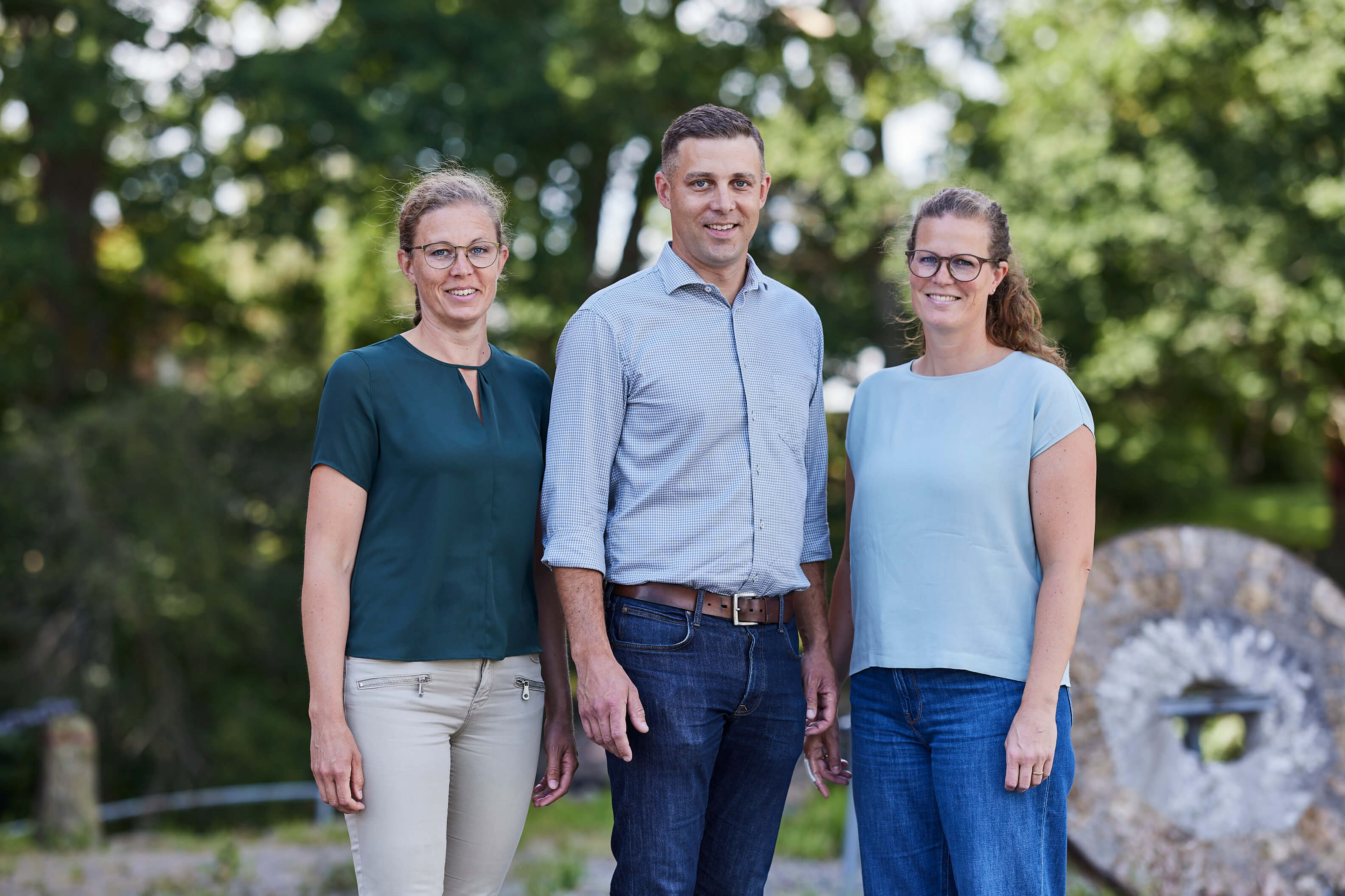 14:e generationen Stenström. Lovisa, VD Bertegruppen, Olof, VD Berte Qvarn och Helena, Hållbarhetschef Bertegruppen.