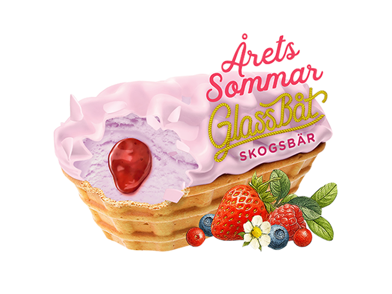 Årets SommarGlassbåt 2026 - Skogsbär