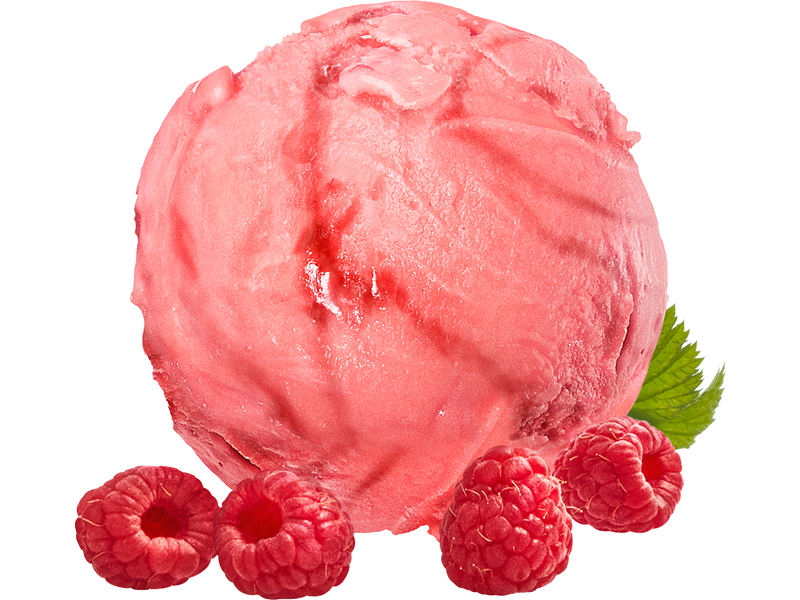 Hallonsorbet